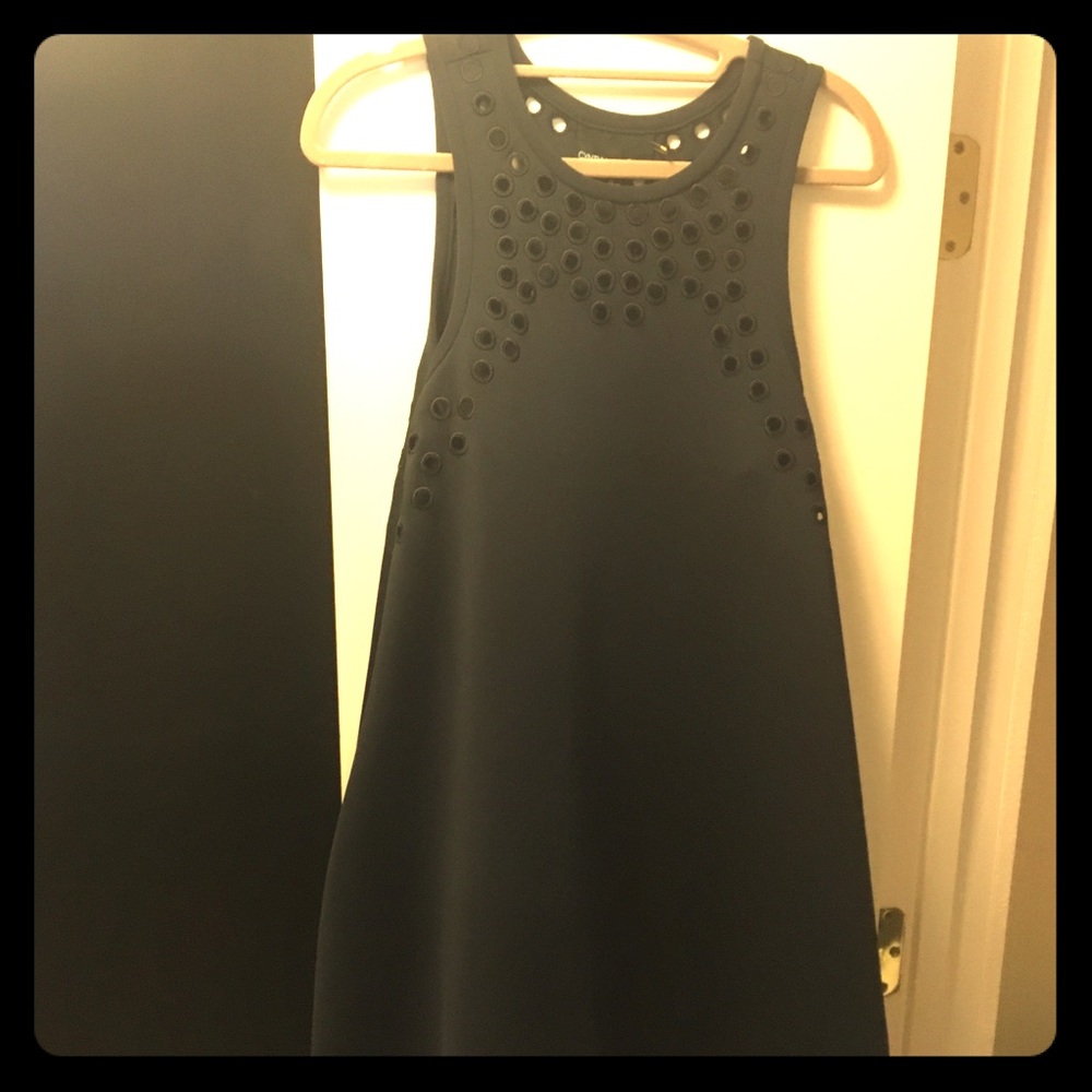 Cynthia Rowley black scuba dress with pockets